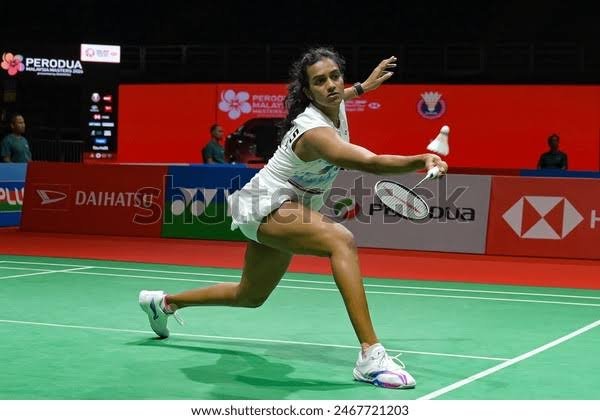 Badminton action placeholder inspired by H. S. Prannoy